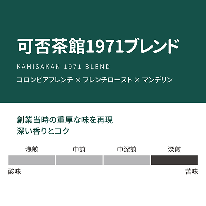 可否茶館1971ブレンド　100g 詳細画像 100g 2
